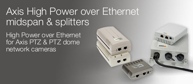 Axis Power over Ethernet midspans & splitters