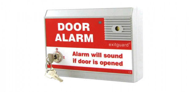Exit Guard door alarm with integral key switch